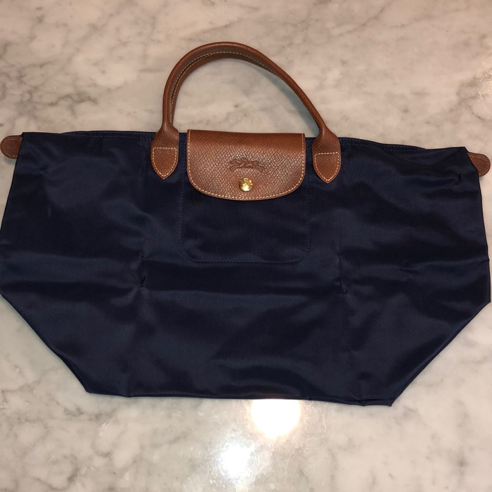 Barely Used Navy Longchamp Tote Bag